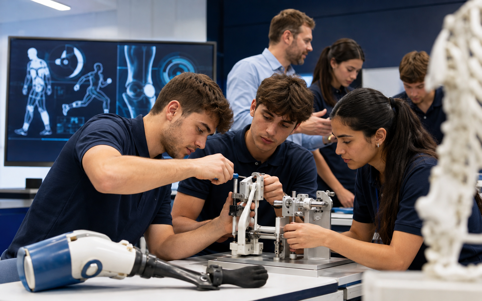 Alumnos de Formación Profesional realizando prácticas técnicas